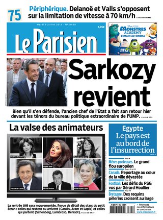 Le Parisien + cahier Paris du mardi 09 juillet 2013 -PDF-